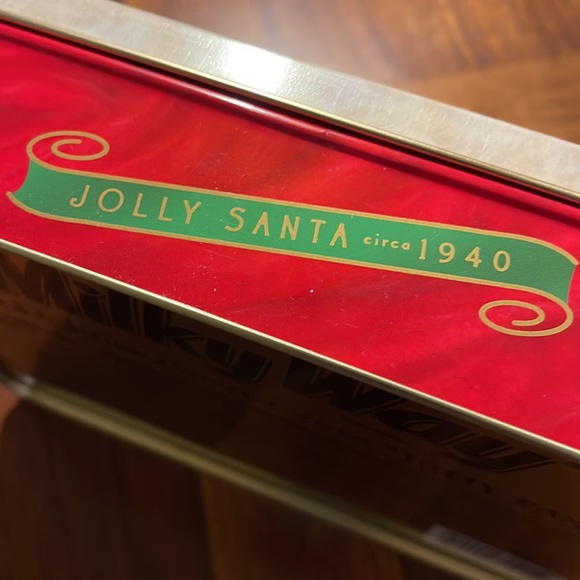 VINTAGE (2001 EDITION) MILKY WAY JOLLY SANTA RECTANGLE METAL CANISTER - EMPTY - Picture 2 of 11
